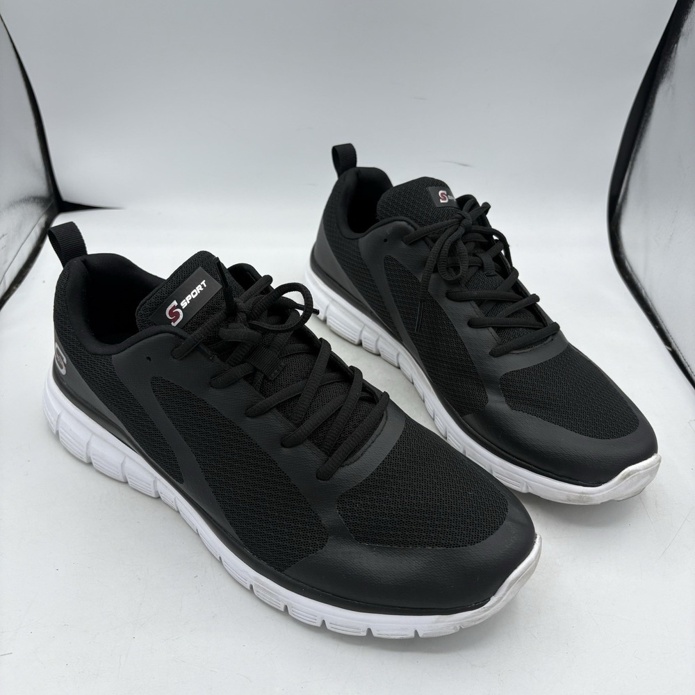 Skechers S Sport Shoes Mens Size 13 Reiff 3.0 Black Classic Athletic Sneakers
